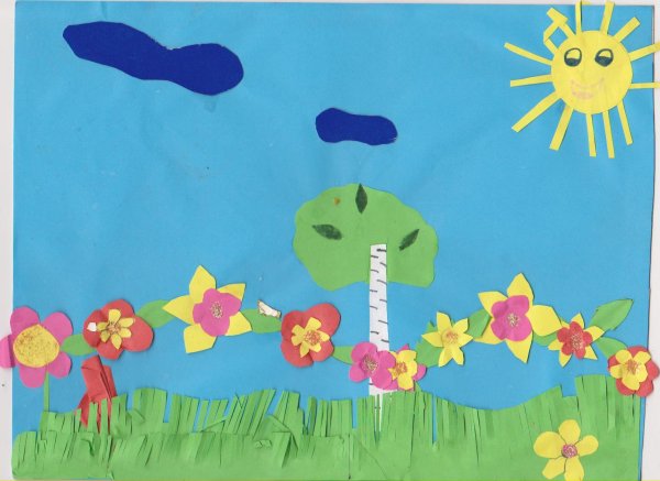 Аппликация на тему лета