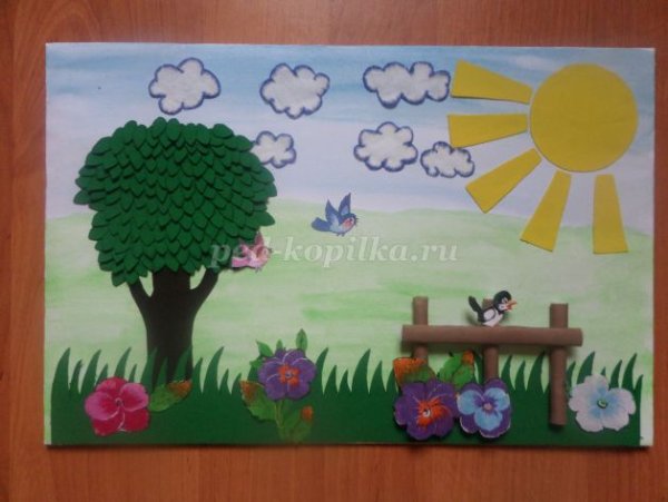 Аппликация на тему лето в садик