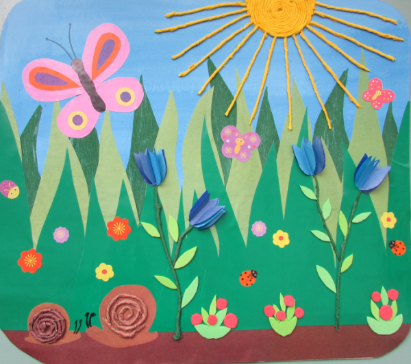 Аппликация Цветочная Поляна