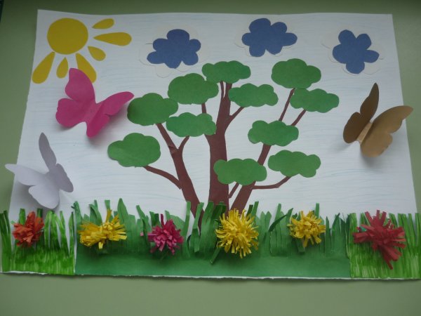 Летние аппликации для детей