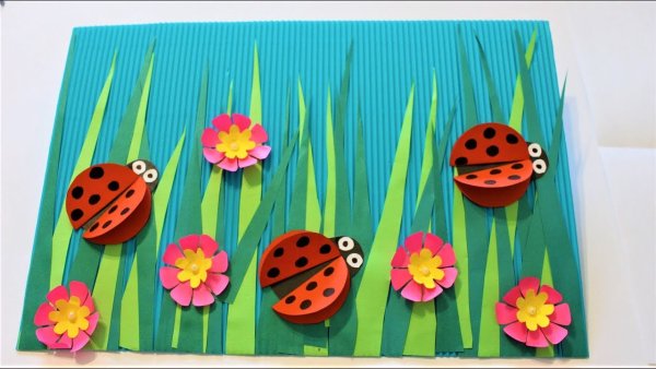 Обрывная аппликация мозаика техника