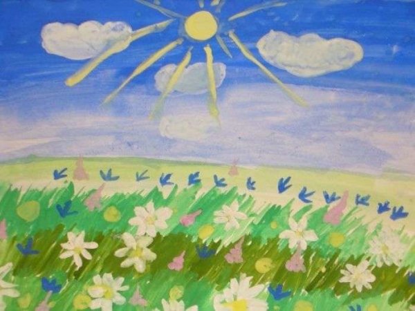 Рисование на тему Здравствуй лето