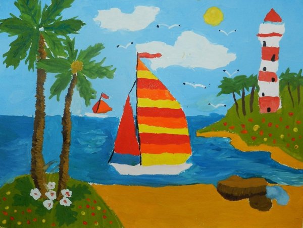 Детские рисунки красками