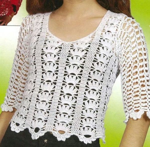 Кофточка из мотивов крючком