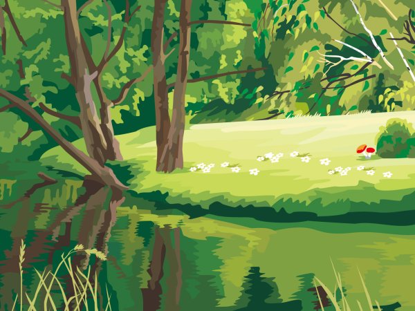 Картина на Лесной Поляне для детей