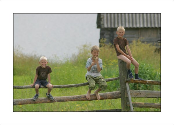 Летом в деревне у бабушки