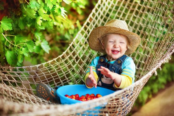 Счастливые дети в деревне