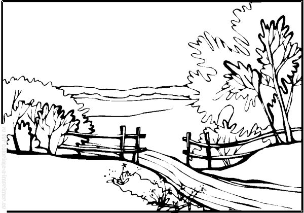 Раскраска пейзаж