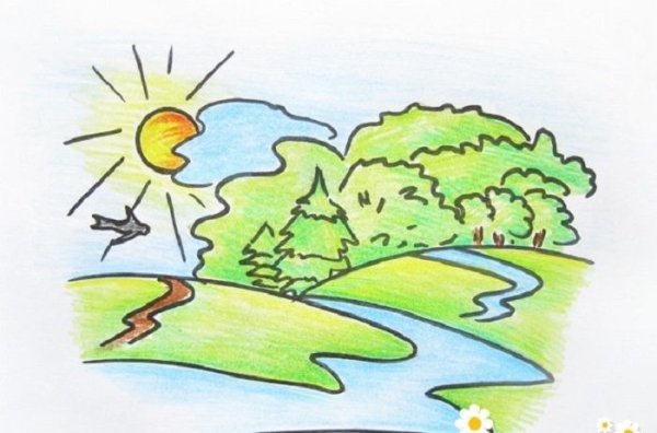 Лето простым карандашом