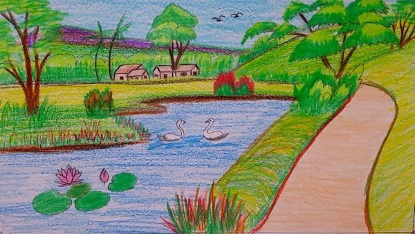 Рисунок на тему Весна карандашом