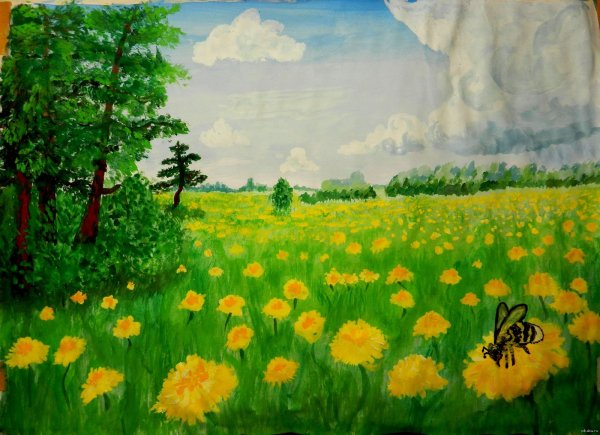 Летний пейзаж для детей