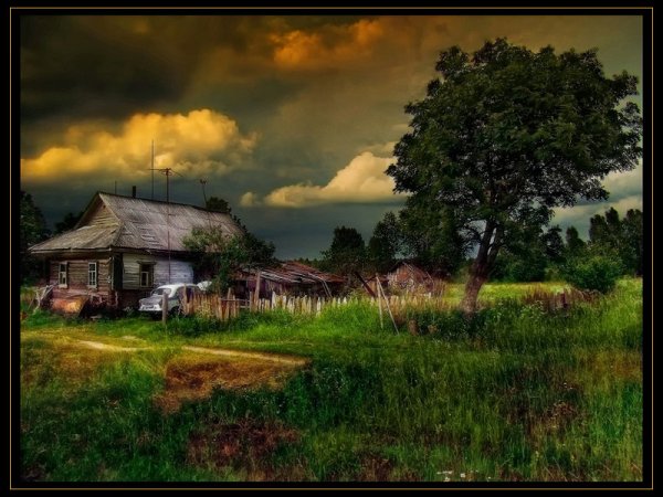 Вечерний сельский пейзаж
