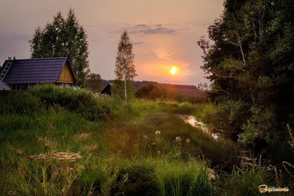 Вечереет в деревне