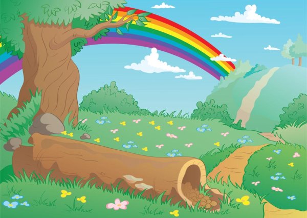 Дети Радуга лес