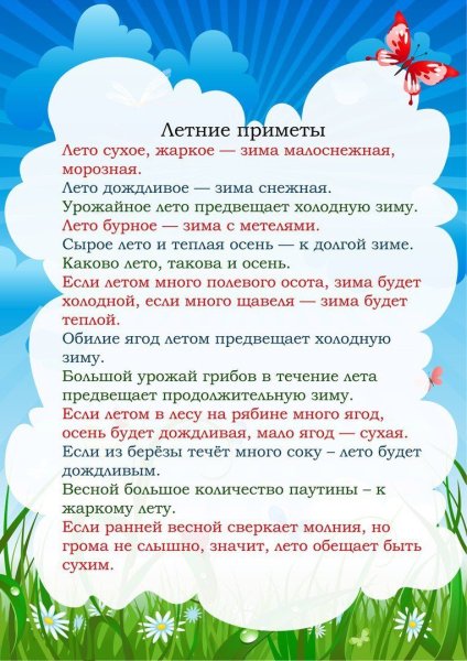 Приметы лета картинки