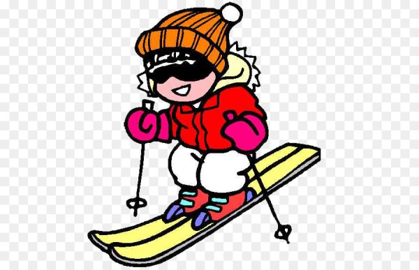 Кататься на лыжах cartoon