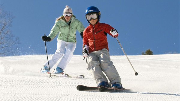 Подростки на лыжах