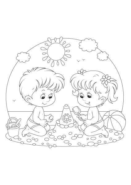 Сады. Раскраска