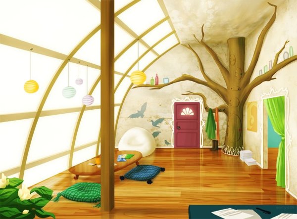 Мультяшный дом внутри