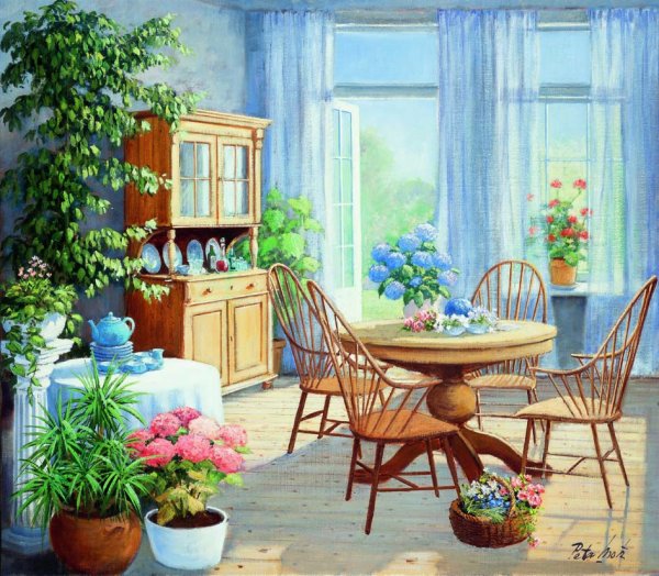 Уютная кухня живопись