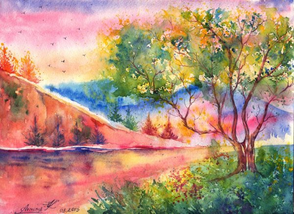 Летний пейзаж для детей