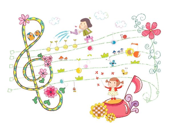 Роспись стене в муыкальном зале