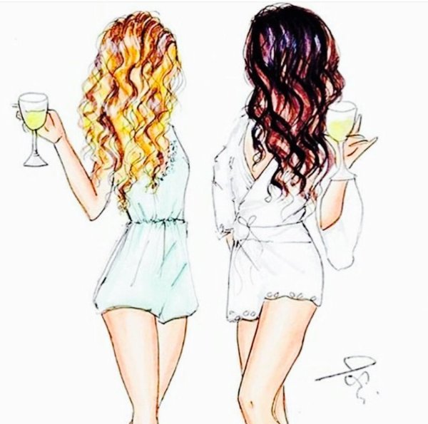 Модные девочки мультяшные