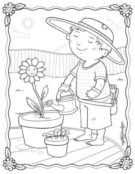 Скачать или распечатать раскраски Сад (Огород) для детей