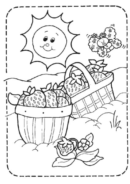 Раскраски лето для детского сада