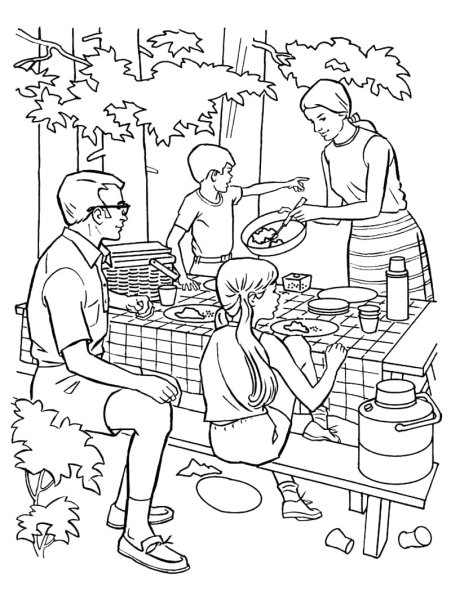 Раскраска семья