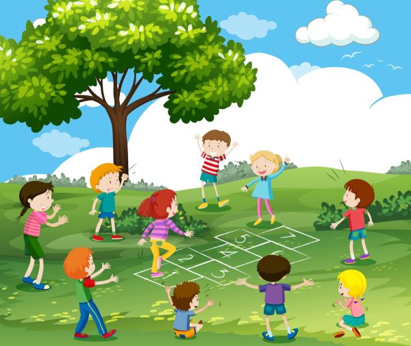 Радостные дети мультяшные