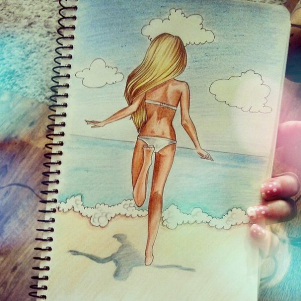 Летние рисунки для скетчбука