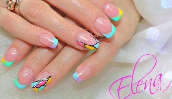 Яркий френч с рисунком