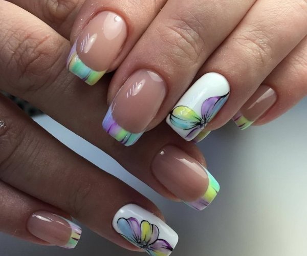 Разноцветный френч