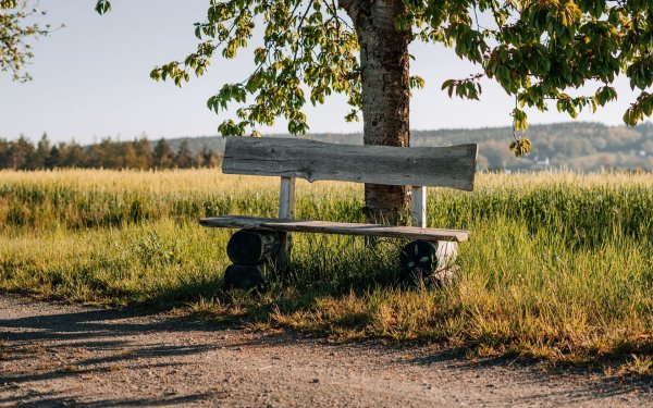 Деревенская скамейка