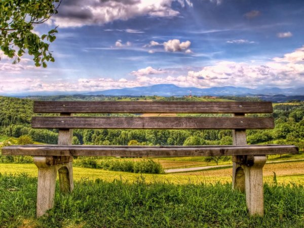 Скамейка на природе