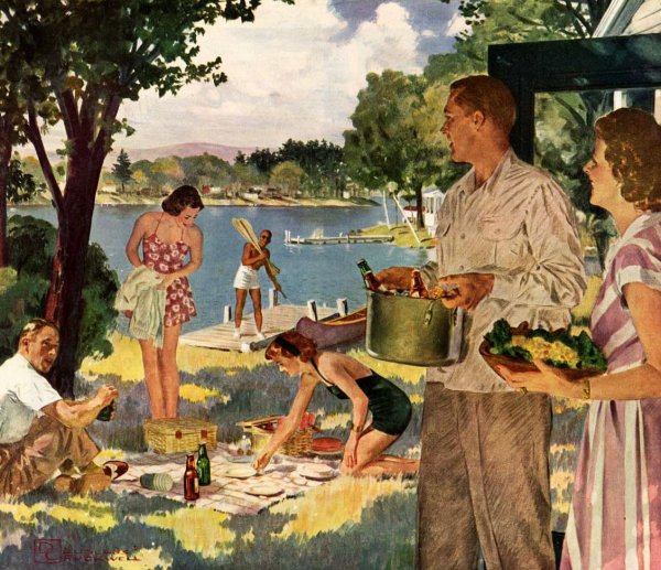 Американская семья ретро