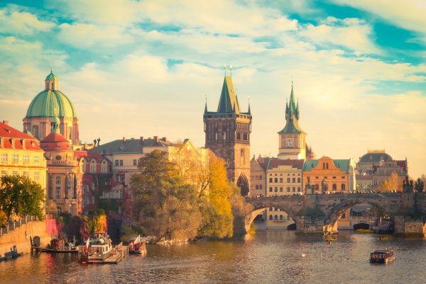 Чехия Прага солнечно