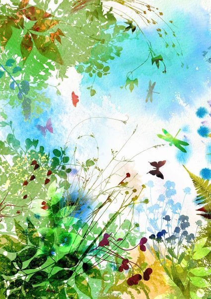 Летний фон вертикальный