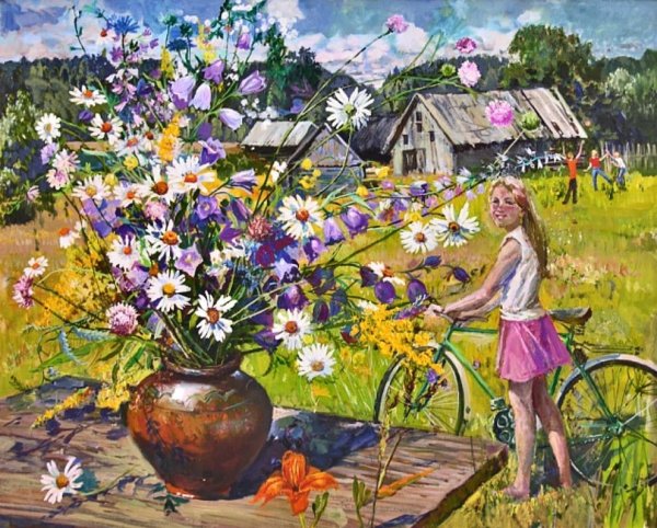 Художник Инесса Сафронова картины деревня
