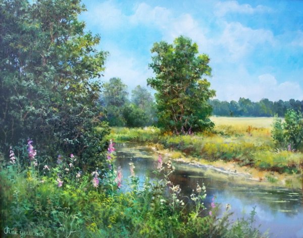 Юрий Мельков художник поле ромашек