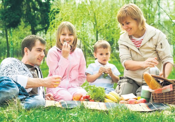 Семья на пикнике