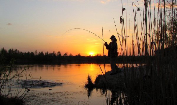Рыбак на природе