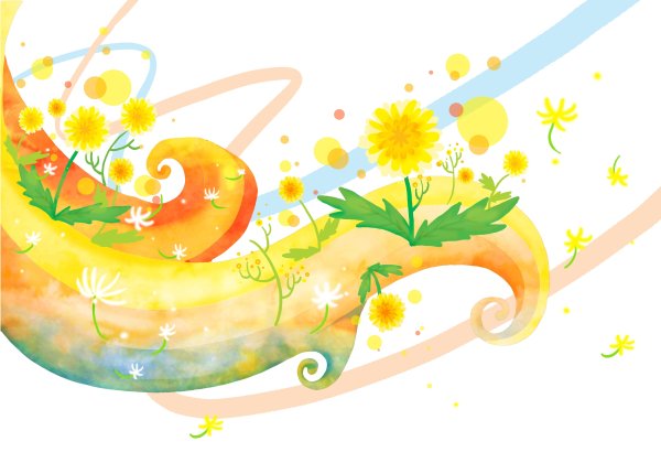 Летние узоры на белом фоне