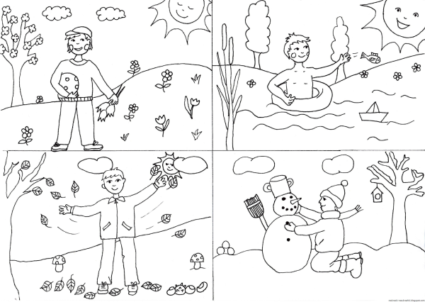 Seasons раскраска