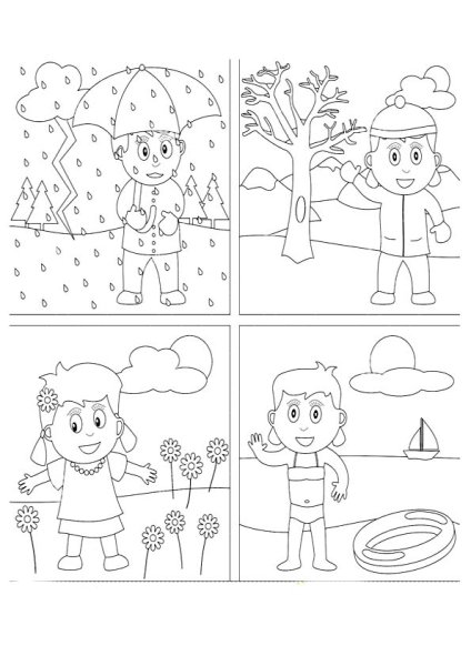 Задания для детей на тему времена года