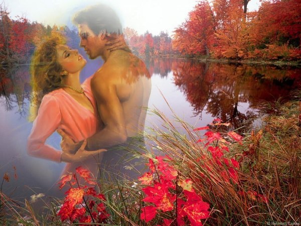 Влюбленные пары на море