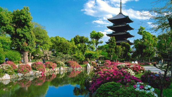 Японский Ботанический сад, Киото, Япония архитектура