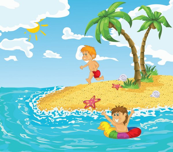 Пляж картинка для детей