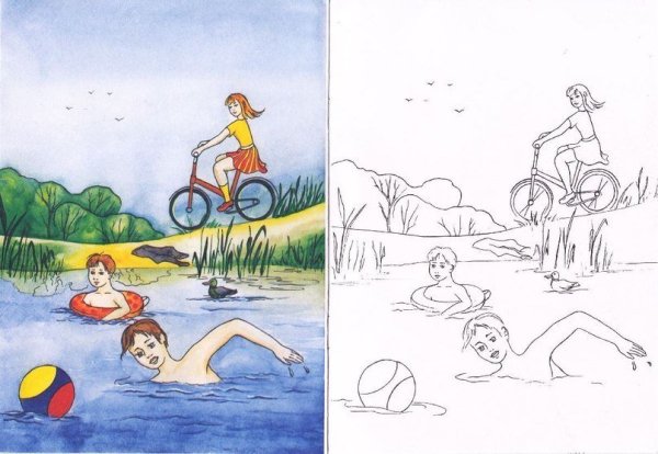 Рисунок на тему лето карандашом